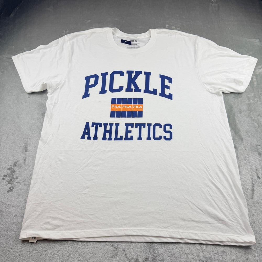 Fila Pickle Athletics White Graphic T-Shirt Men's XL Devereux Collaboration